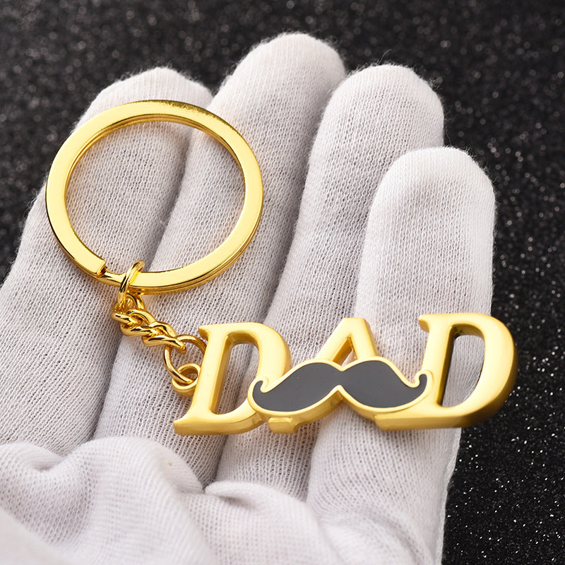 Wholesale Metal Father's Day and Mother's Day MOM English Letter Keychains